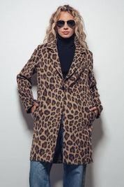 Leopard Print Oversized Statement Coat