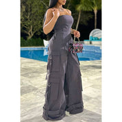 Fierce Cargo Wide-Leg Jumpsuit