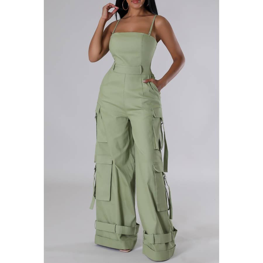 Fierce Cargo Wide-Leg Jumpsuit
