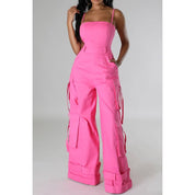 Fierce Cargo Wide-Leg Jumpsuit