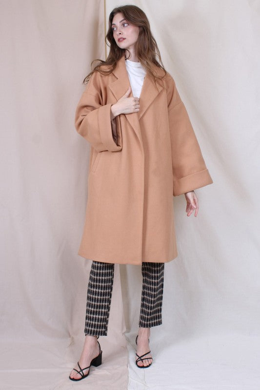 Over Size Camel Coat