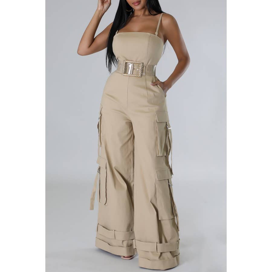 Fierce Cargo Wide-Leg Jumpsuit