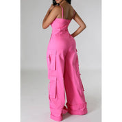 Fierce Cargo Wide-Leg Jumpsuit