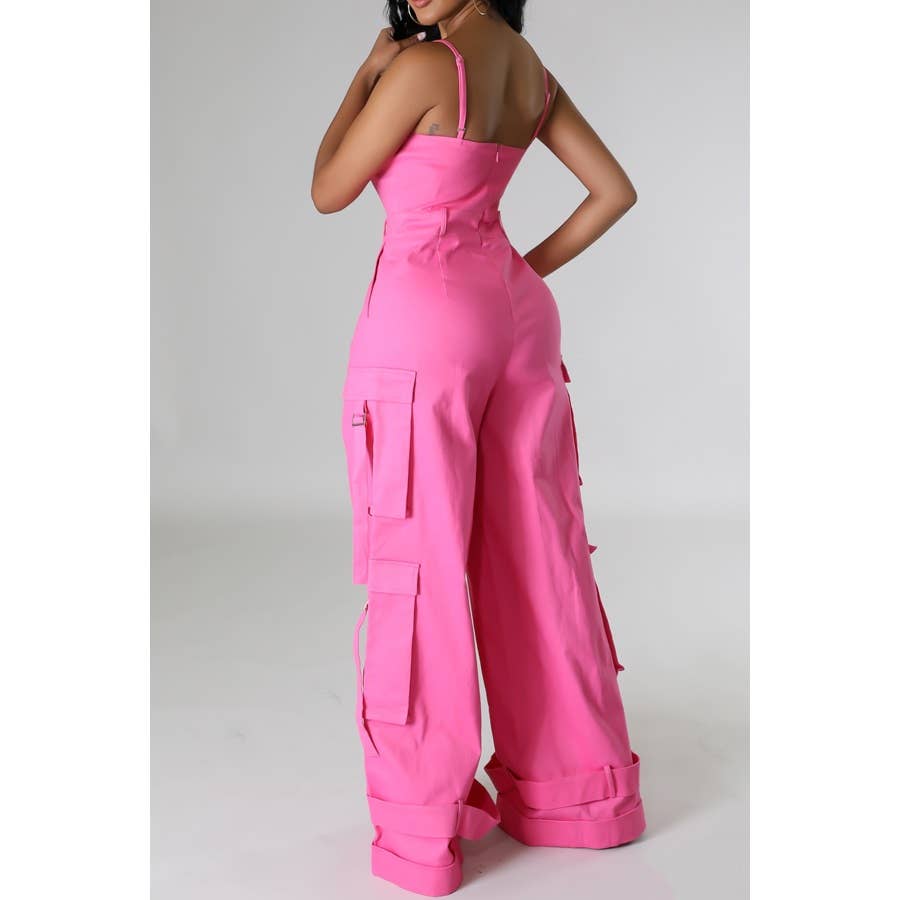 Fierce Cargo Wide-Leg Jumpsuit