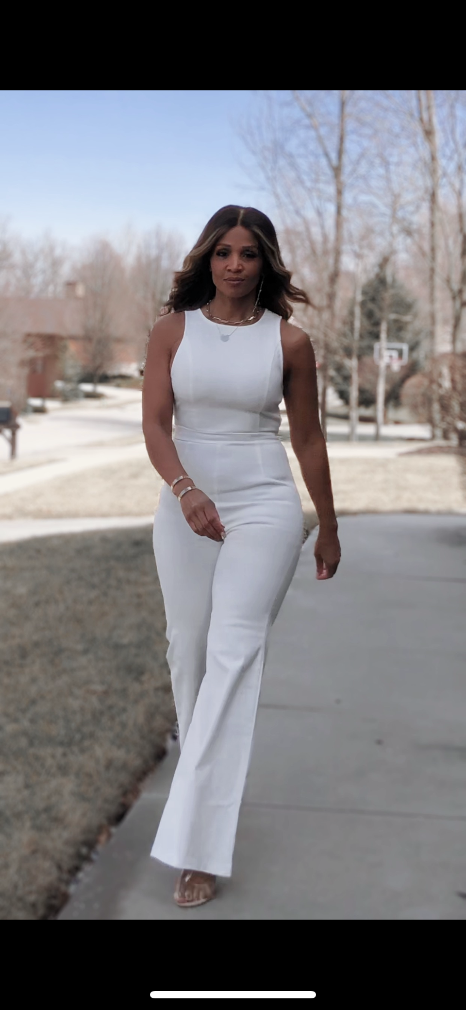 Julia White Denim Jumpsuit