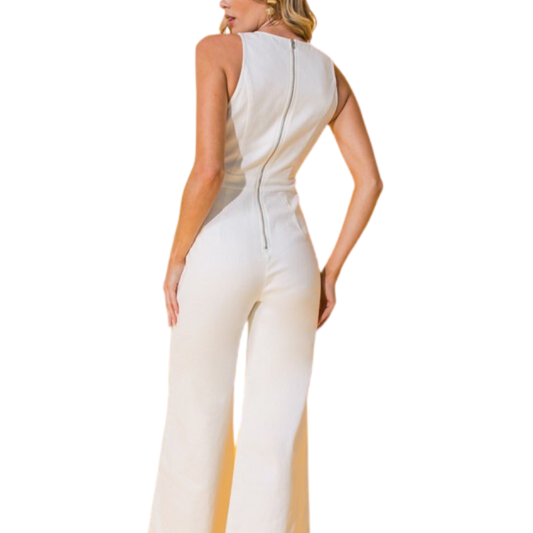 Julia White Denim Jumpsuit