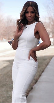 Julia White Denim Jumpsuit