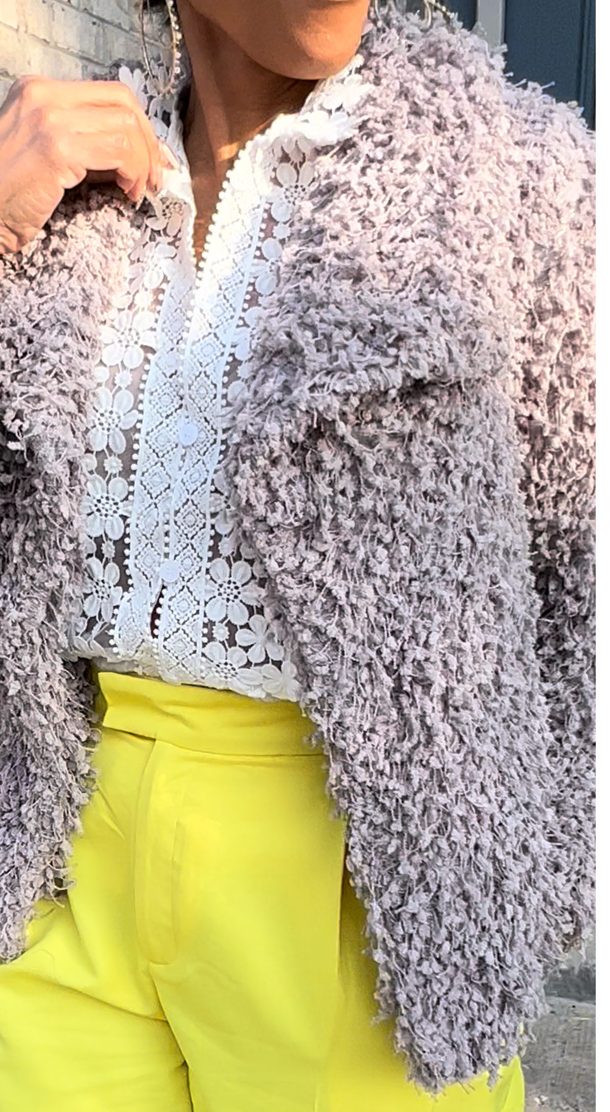Fuzzy Faux Fur Jacket