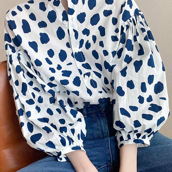 Chic denim sleeve cardigan sweater 