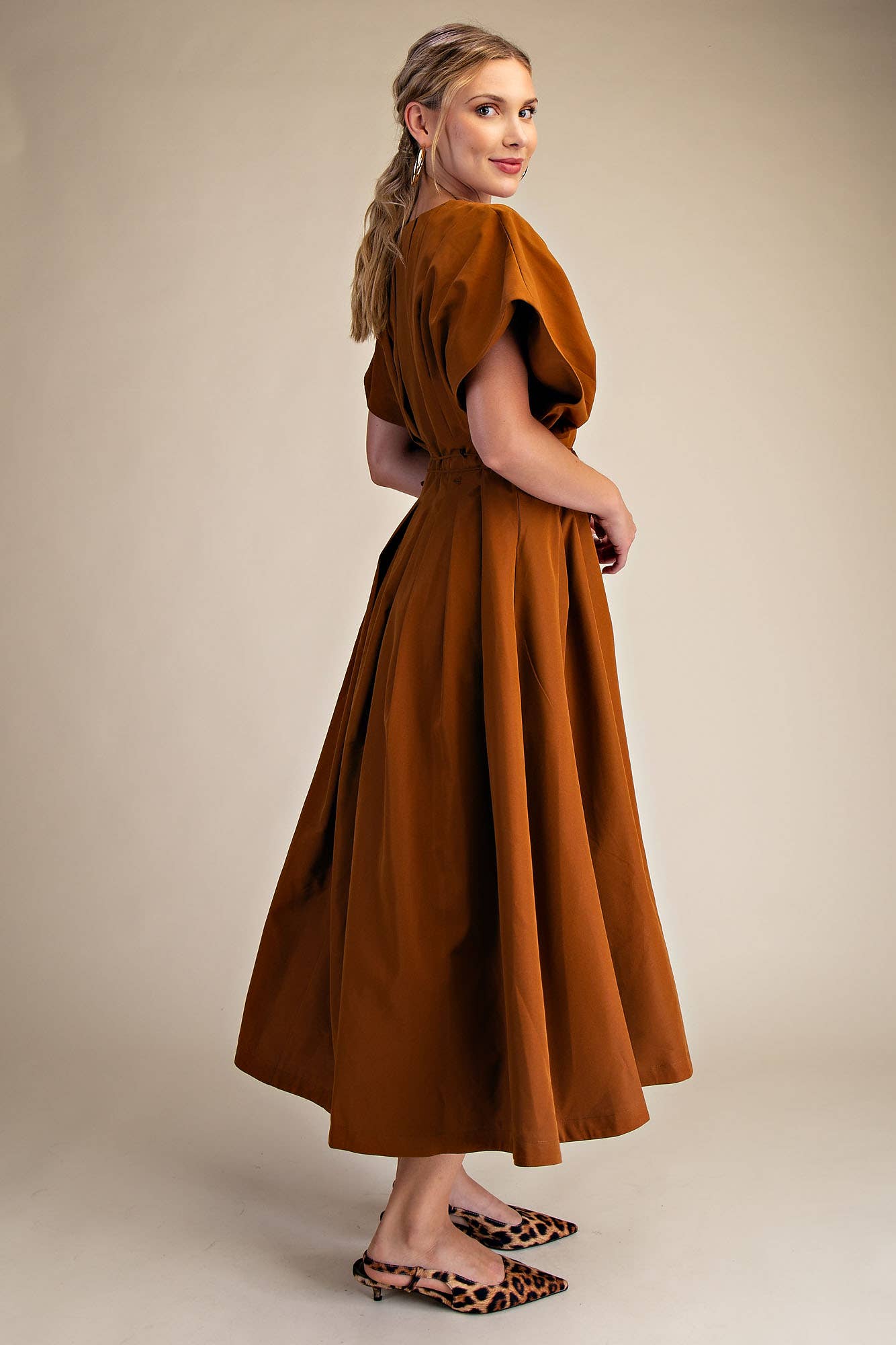 Wine Me Pleated Midi Dress