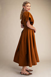 Wine Me Pleated Midi Dress