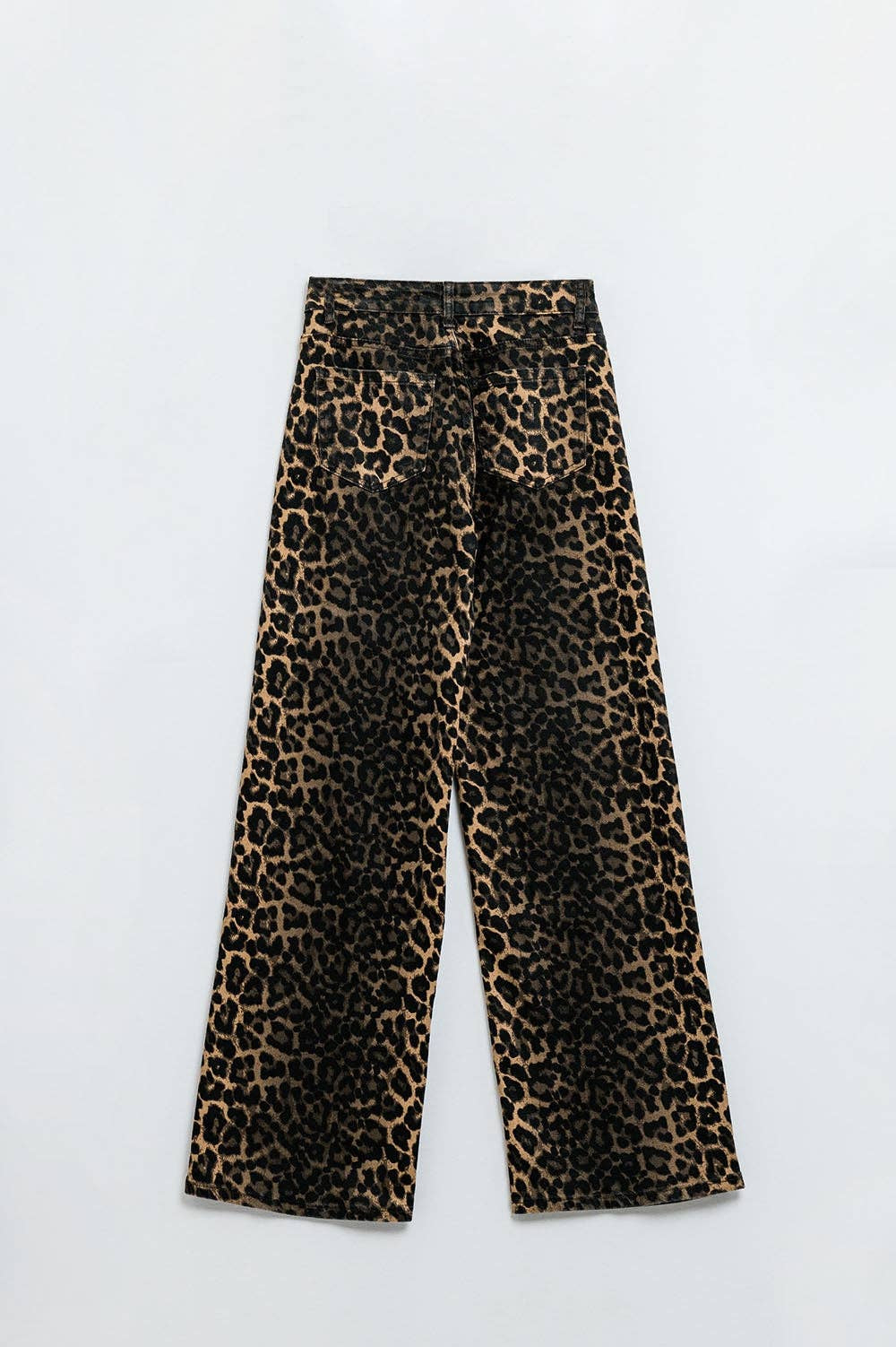 Leopard Print Straight Leg Jeans