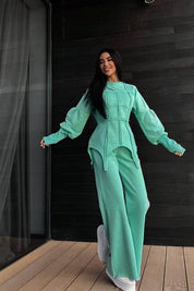 Mint Casual Pants Set