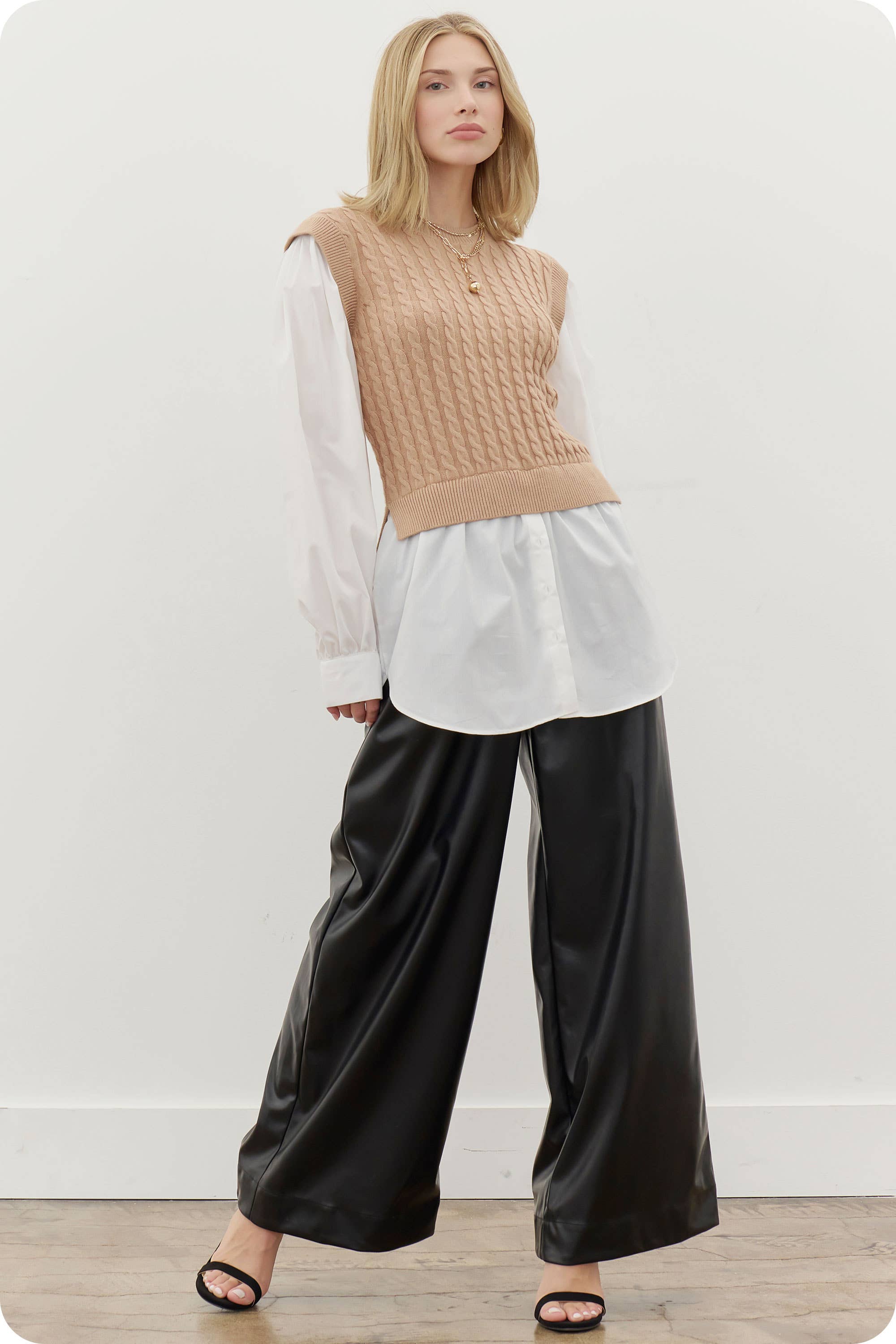 Cable Knit Shirt / Top