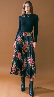 Cecilia Pleated Midi Dress