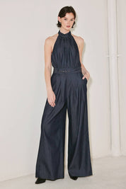 A solid woven jumpsuit - FP2105