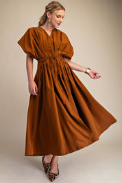 Wine Me Pleated Midi Dress