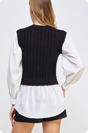 Cable Knit Shirt / Top