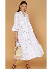 White Eyelet maxi Dress
