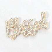 Rhinestone Pave BLESSED Pin Brooch