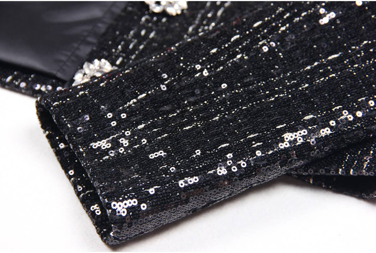 Chic Sequin Diamond Jacket