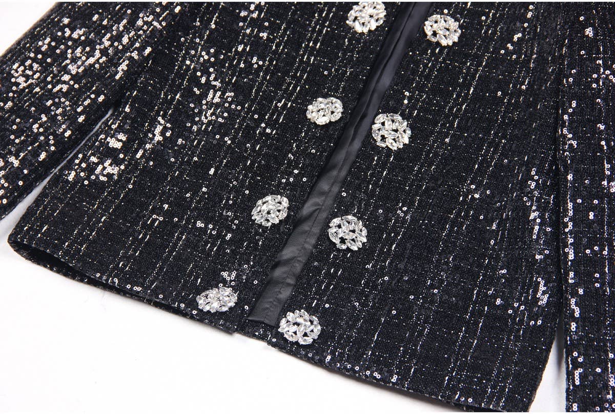 Chic Sequin Diamond Jacket