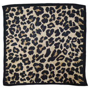 Framed Border Leopard Print Square Scarf