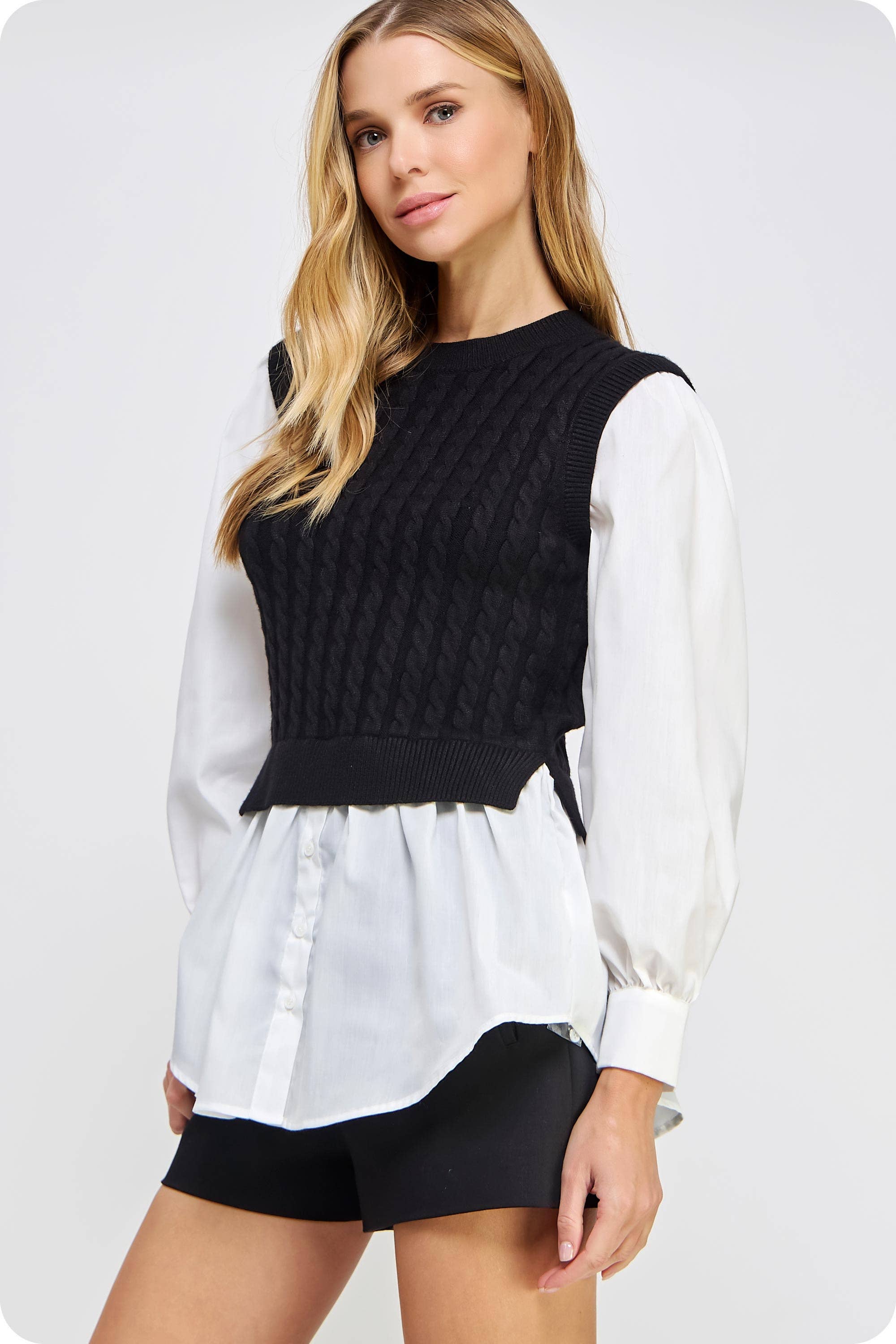 Cable Knit Shirt / Top