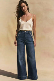 HIGH RISE TUMMY CONTROL PALAZZO JEANS