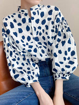 Puff Sleeves Polka-Dot Top