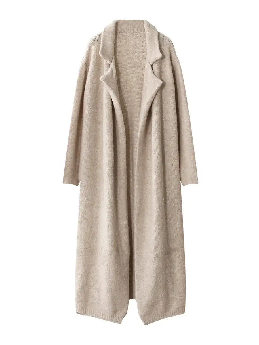 Soft Neutrals Knit Set – Jacket, Turtleneck & Skirt