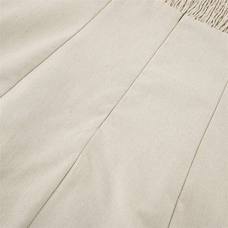 Strapless Linen Maxi Dress