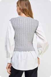 Cable Knit Shirt / Top