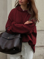 Oversized Long Sleeve Hooded Sweater