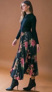 Cecilia Pleated Midi Dress