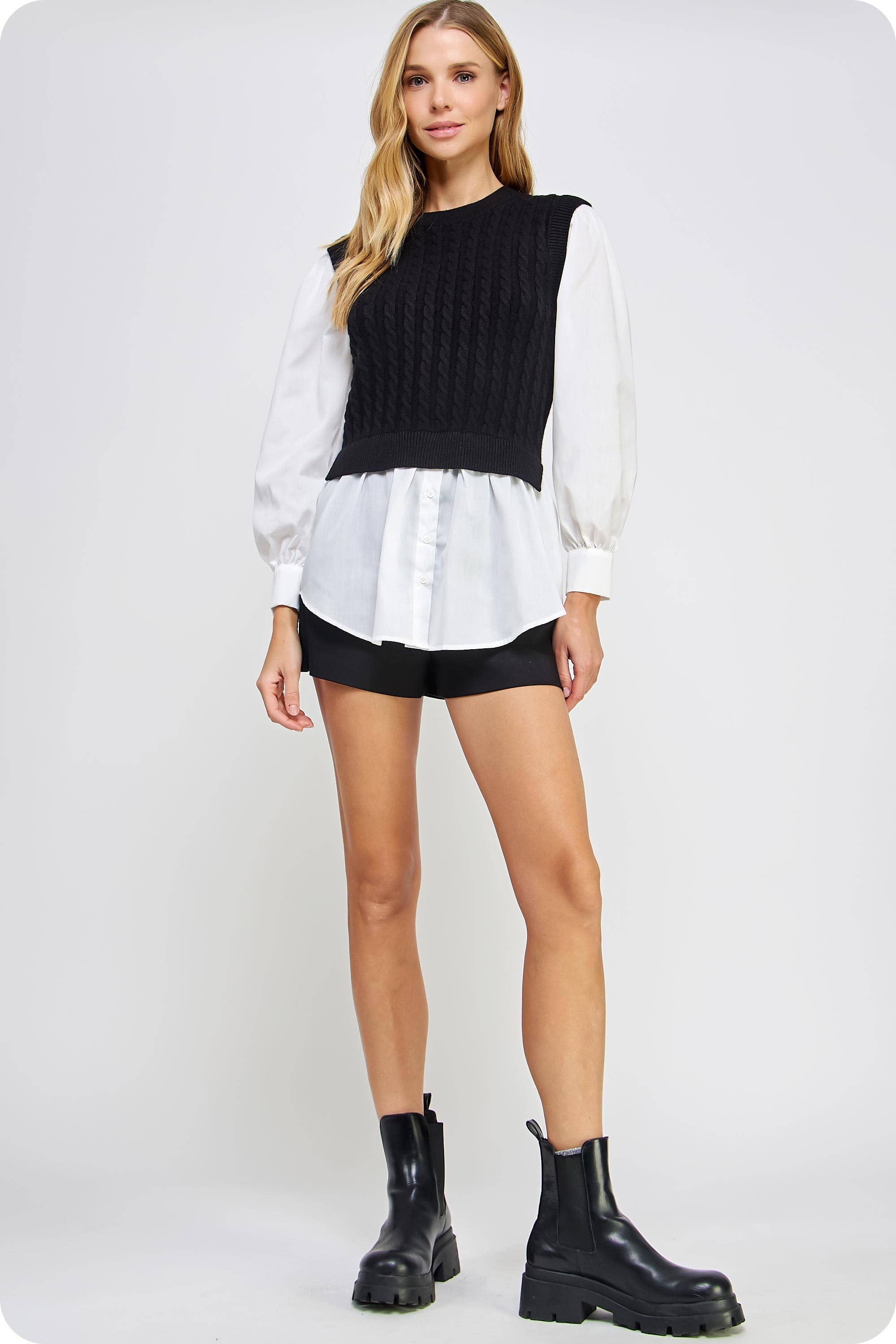 Cable Knit Shirt / Top
