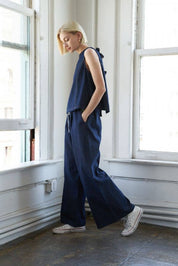 Tie-Back Denim Top