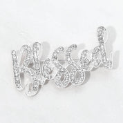 Rhinestone Pave BLESSED Pin Brooch