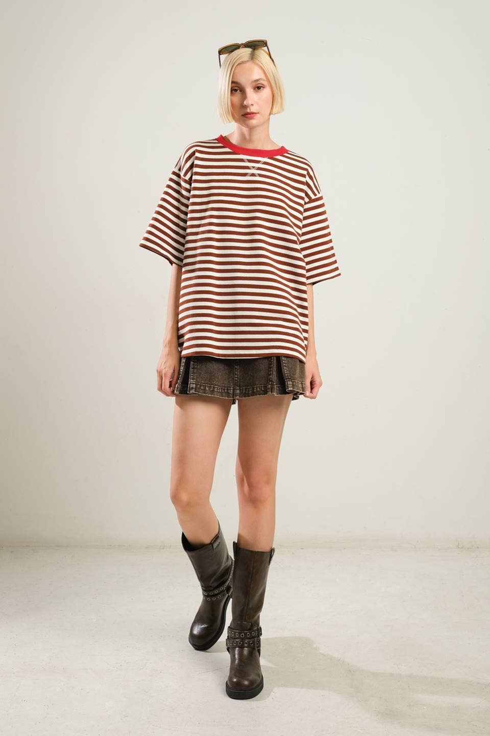 French Girl Striped Knit Top