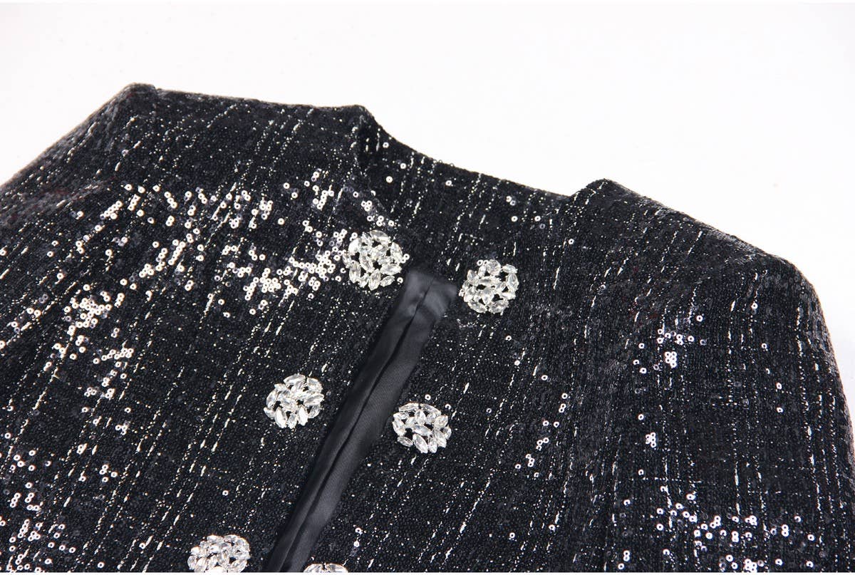 Chic Sequin Diamond Jacket