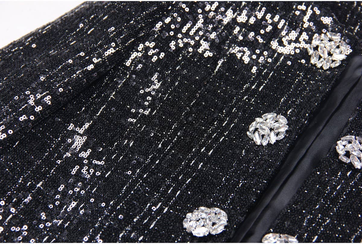 Chic Sequin Diamond Jacket