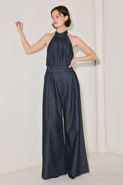 A solid woven jumpsuit - FP2105