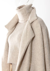 Soft Neutrals Knit Set – Jacket, Turtleneck & Skirt