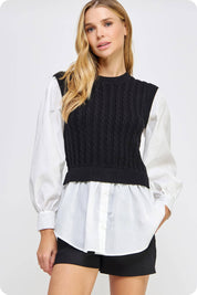 Cable Knit Shirt / Top