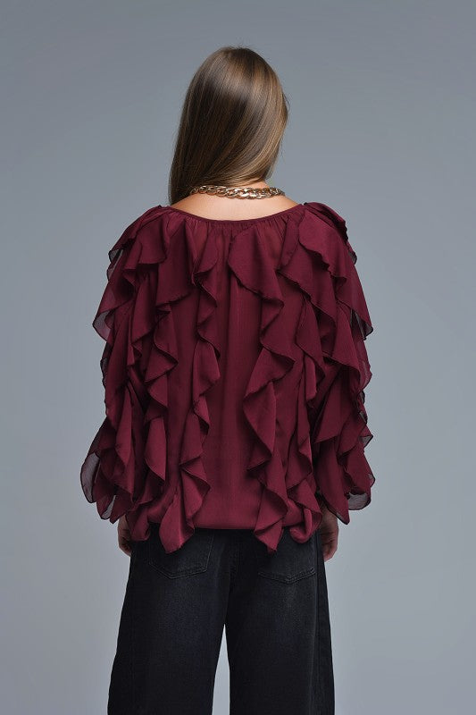 Boho Ruffle Top