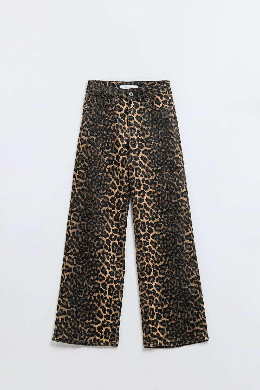 Leopard Print Straight Leg Jeans