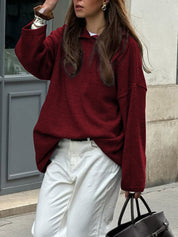 Oversized Long Sleeve Hooded Sweater