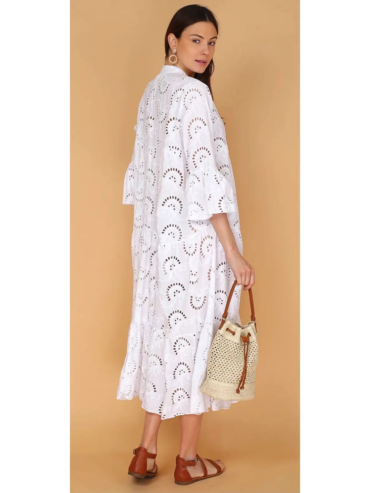 White Eyelet maxi Dress