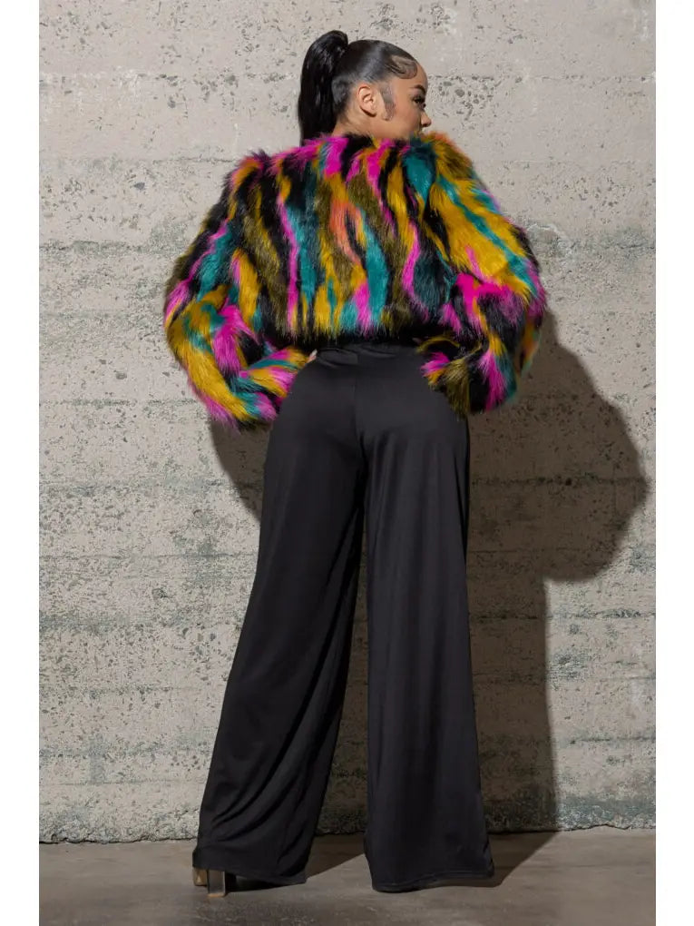 Multi Color Fury Coat