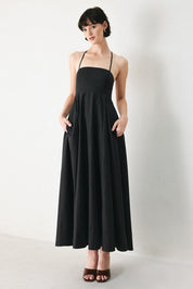 PURE LINE WOVEN MIDI DRESS